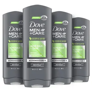 Dove Men + Care Elements Body Wash, Minerals and Sage, 13.5 Ounce (Pack of 3)