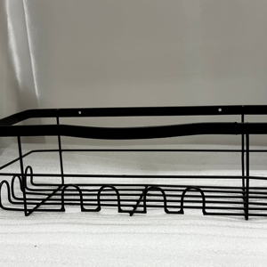 Étagère d'angle de salle de bain en métal, acier inoxydable, acier au carbone, rangement, support de douche suspendu - Product Image 1