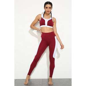Conjunto Deportivo de 2 Piezas para Mujer, Cintura Alta, Ropa Deportiva para Gimnasio, Yoga, Fitness, Leggings y Brasier con Efecto Levanta Glúteos, Venta al Por Mayor - Product Image 1