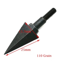 Insert d'arc à 50 grains pour flèche, ID 6,2 mm, tige métallique, longueur 25 mm, pour tir de chasse avec arc composé/arc classique