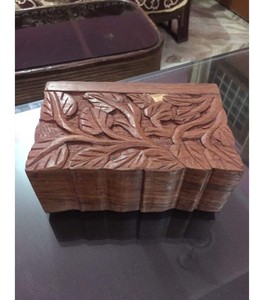 Designer Acacia Wood Jewelry Box for Festive Occasions Weddings Home Decor Storage-Bohemian Style - Product Image 2