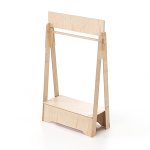 Migliore qualità custom vetrine appese in legno abiti firmati organizzatore per negozio appendiabiti al dettaglio - Product Image 2