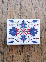 Boîte à bijoux en marbre multicolore de haute qualité inde emballage personnalisé nacre travail motif carré Carton de qualité d'exportation