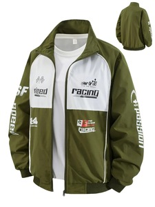 Chaqueta de poliéster estampada a prueba de viento de moda Unisex, ropa de motocicleta de carreras al aire libre de manga larga para primavera y otoño - Product Image 4