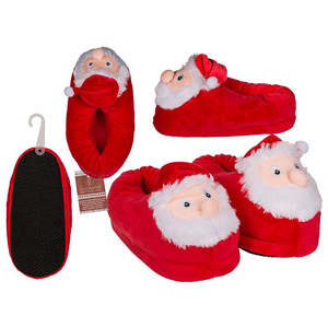 Chaussons en peluche Père Noël pour enfants – Confortables, antidérapants, imprimés, à bout fermé, en mousse, pour le printemps - Product Image 2