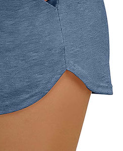 Ensemble de soutien-gorge de sport Fitness pour femmes hautes Short de yoga à séchage rapide Sous-vêtements vierges personnalisés Logo Bouton Respirant Taille haute Design - Product Image 5