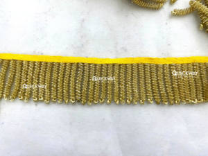 พู่ห้อยลวดทองคำคุณภาพสูง แต่งขอบด้วยลวดทองฝรั่งเศส สำหรับชุดทางศาสนา รับผลิตตามสั่ง ขายส่ง - Product Image 3