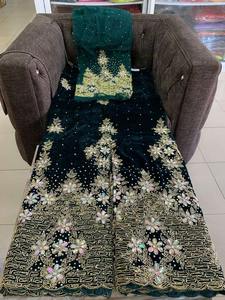 Rana exportación hecha a mano indio George envoltura tela multicolor tamaño personalizable estilos de bordado más populares para la boda - Product Image 4