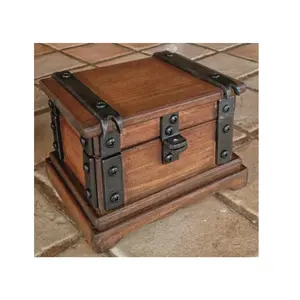 Unique Style Wooden Keepsake Handmade Treasure Box Modern Chest Box Jewelry Organizer Home Decorative Wooden Box