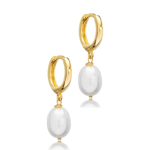 ต่างหูห้อยไข่มุกเม็ดเดี่ยวแบบตุรกี925สเตอร์ลิงทำด้วยมือเครื่องประดับชั้นดี - Product Image 3