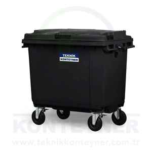 ถังขยะพลาสติก HDPE สีแดง ขนาด 660 ลิตร สำหรับใช้งานกลางแจ้ง สำหรับเก็บขยะ รีไซเคิล - Product Image 3