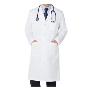 Bata blanca de manga larga Uniforme de médico Laboratorio Hospital Farmacia Uniforme médico Personalización Batas de laboratorio - Product Image 4