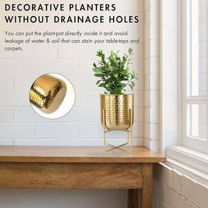 Soporte de flores de hierro puro con acabado antiguo, diseño único, maceta para interiores, soporte para maceta, decoración personalizada, decoraciones de boda - Product Image 5