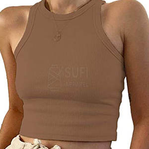 Camiseta Corta Informal Ligera para Mujer, Tejido Elástico de Punto, Absorbe la Humedad, Transpirable, Cuello Redondo, Poliéster y Elastano en la Parte Delantera - Product Image 5