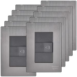 ปุ่มกดกริ่งประตู, MXIUS-006, 10 ชิ้น, ปุ่มกดกริ่งประตู, 125-250VAC, 50/60Hz, สีเงิน/อ็อกซ์ฟอร์ด, สแตนเลส/พีซี - Product Image 1