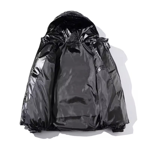 Veste en duvet chaude matelassée à bulles de sublimation d'hiver personnalisée OEM Veste à capuche imprimée pour hommes fabriquée par Zohan Creations - Product Image 4
