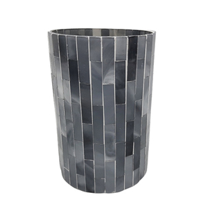 Support votif en verre décoratif pour dessus de table intérieur porte-bougie en mosaïque gris clair et support pour la maison, les hôtels et la décoration de mariage - Product Image 6