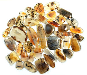 หินอัญมณีธรรมชาติ Montana Agate Cabochon หินอัญมณีบำบัดกึ่งเรียบ - Product Image 1