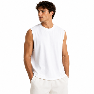 <b>Men's</b> <b>Crop</b> T Shirts Dolman Sleeve Knitted Cotton Bamboo Tank <b>Tops</b> Vintage Loose Pullover Sporty Summer Streetwear Fashion - Product Image 1