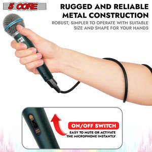 Micrófono Dinámico de 5 Núcleos para Karaoke, Micrófono XLR Cardioide Unidireccional, Micrófono de Mano con Cable para Cantar - Product Image 3
