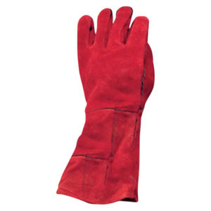 ถุงมืองานเชื่อมหนังสีแดงถุงมือทำงานแบบยาวเพื่อความปลอดภัยทนความร้อน - Product Image 2