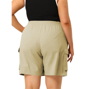 Shorts de sport taille haute élastiques grande taille, extensibles, pour entraînement, gym, décontractés, avec ajustement confortable - Product Image 4