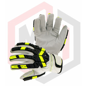 Protección contra impactos resistente a cortes Hombres Trabajo Cuero de vaca Guantes de impacto Guante antiimpacto - Product Image 6