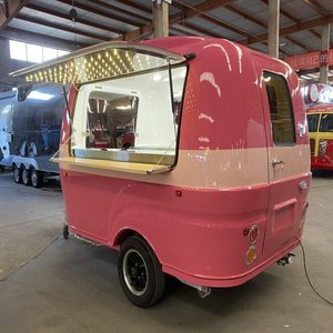 Customized European Style <b>Towable</b> Food Trailer for Sale Bubble Tea Coffee Vending Cart for Snacks Hotdogs Ice Cream Stainless - Product Image 3
