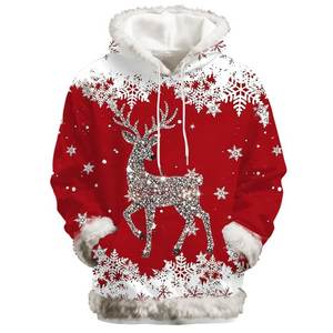 <b>Christmas</b> Sweatshirts <b>Women</b> 2025 Fashion Pullover <b>Tops</b> Solid Cozy Fleece Lined Breathable Digital Casual Hoody Soft Warm Winter - Product Image 3
