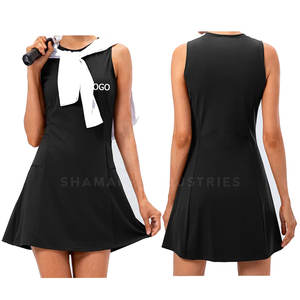 Uniforme de tennis de compression respirant pour femmes avec logo personnalisé Vêtements de sport écologiques en polyester 100% - Product Image 5