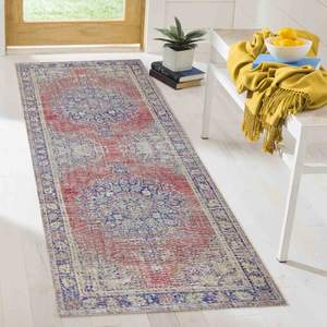 Tapis imprimé floral vibrant, pour chambre d'enfant, turc, chambre à coucher, rouge, bohème, tapis de voiture, tapis en chenille - Product Image 4