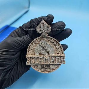 Collar Personalizado con Colgante de Moissanita, Nombre Personalizado, Diamante Simulado, Estilo Hip Hop, para Hombre, Plata de Ley 925 - Product Image 1