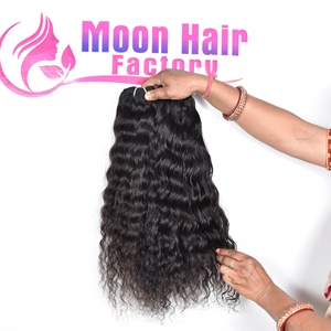 มัดผมคนอินเดียแบบหยิกสำหรับต่อผมมนุษย์สีดำธรรมชาติ - Product Image 5