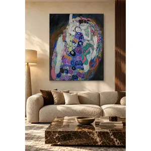 Fida Klimt La Vierge, impression sur toile pour femmes avec motifs colorés - Product Image 1