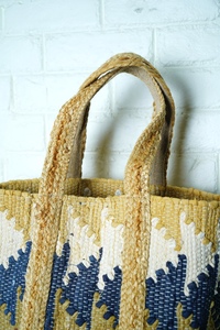 Sac fourre-tout bohème en jute écologique pour femme, ouvert, uni, toutes saisons, usage quotidien, voyage - Product Image 3