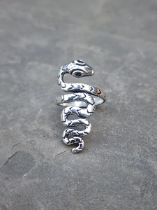 Joyería Fina, Anillo de Serpiente de Plata de Ley 925, Anillo Largo y Recto con Diseño de Serpiente, Joyería de Moda Hecha a Mano, Precio al por Mayor - Product Image 6