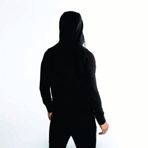 Fabricant de sweats à capuche brodés avec logo personnalisé Pull en coton et polyester à demi fermeture éclair Vêtements de sport pour hommes Ensembles d'hiver fermeture éclair coupe ample - Product Image 3