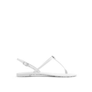 Sandales plates Valentino Jally V-Detail en blanc - Product Image 1