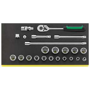 Juego de Llaves de Trinquete Stahlwille de 3/8'' con 23 Piezas y Accesorios con Incrustaciones TCS - Product Image 1