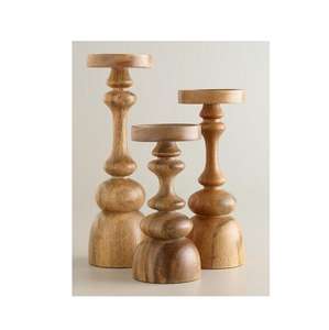 Bougeoir haut de gamme et luxueux bougeoir en bois de manguier bougeoir de haute qualité pour la décoration intérieure et l'événement de mariage au meilleur prix - Product Image 1