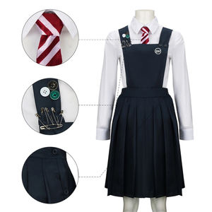 Ensemble d'uniformes scolaires personnalisés unisexes pour adultes, chemises et jupes, coton respirant, anti-transpiration, qualité supérieure, entièrement sublimé par sublimation. - Product Image 3