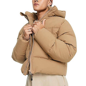 Chaqueta acolchada deportiva de tendencia superior, abrigo informal a la moda con cremallera, ropa de calle, chaqueta con soporte de punto de algodón para invierno con logotipo personalizado - Product Image 5