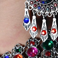 Parures de bijoux afghans en alliage et perles faites à la main de haute qualité à prix raisonnable pour femmes, pour fiançailles, mariage, fête, boucles d'oreilles et collier