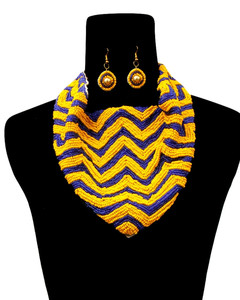 Nouveau Designer verre perlé ensemble de bijoux coloré broderie galerie collier boucles d'oreilles à la mode collier cadeaux pour les filles - Product Image 5