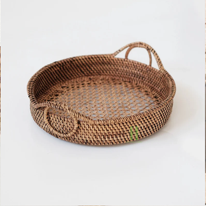 คอลเลคชั่นใหม่2025ตะกร้าผลไม้หญ้าทะเลสไตล์โบฮีเมียนทำมือตกแต่งอย่างมีเอกลักษณ์บนโต๊ะงานฝีมือทำจากเวียดนามปลอดภัยสำหรับเก็บอาหาร - Product Image 4