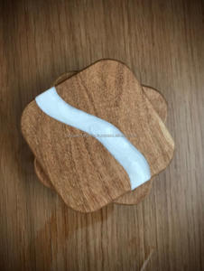 Vintage Coasters with Wood and Resin Glossy Finish Everyday Use for Crafts and <b>Fairy</b> Style <b>Gifts</b> - Product Image 4