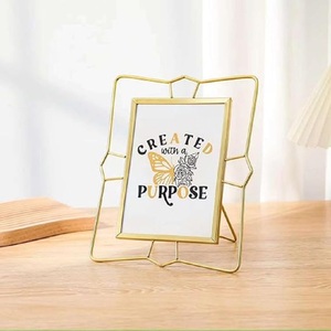 Haute qualité écologique léger bureau à domicile décoratif en laiton métal dessus de table cadre Photo conception personnalisable meilleure vente - Product Image 6