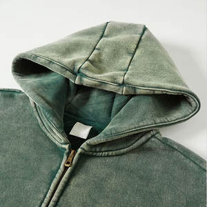 Sweat à capuche décontracté pour homme, en coton 100 % doublé polaire, respirant, pour usage extérieur, lavage à la pierre, style tendance, pour l'hiver - Product Image 2