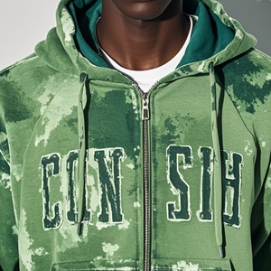 ชุดวอร์มโอเวอร์ไซส์แบบมีฮู้ดสำหรับผู้ชายชุดวิ่งแบบมีซิปสำหรับล้างออก500gsm ออกแบบได้ตามต้องการ - Product Image 2