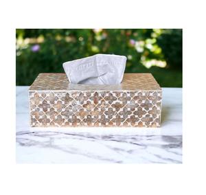 Servilletero de artículos de Hotel al por mayor caja de pañuelos de nácar soporte atractivo de diseñador caja de pañuelos al mejor precio - Product Image 1